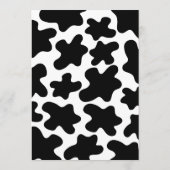 Blue Dairy Cow Boy Baby Shower Advice Cards Hinweiskarte (Rückseite)