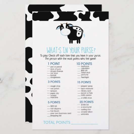 Blue Dairy Kuh Was ist in deinem Purse Game?