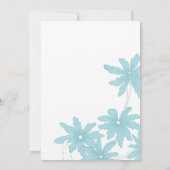 Blue Daisies Baby Shower Einladung (Rückseite)