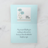 BLUE DAISIES BIRTHDAY CARD DANKESKARTE (Innenseite)