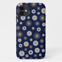 Blue Daisies Floral Background