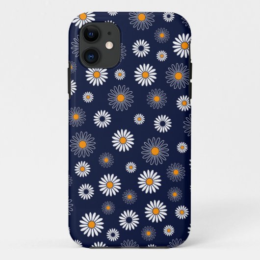 Blue Daisies Floral Background Case-Mate iPhone Hülle (Rückseite)