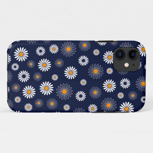 Blue Daisies Floral Background Case-Mate iPhone Hülle (Rückseite (Horizontal))