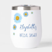 Blue Daisies Floral Brautparty (Vorderseite)