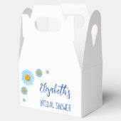 Blue Daisies Floral Brautparty Geschenkschachtel (Geöffnet)