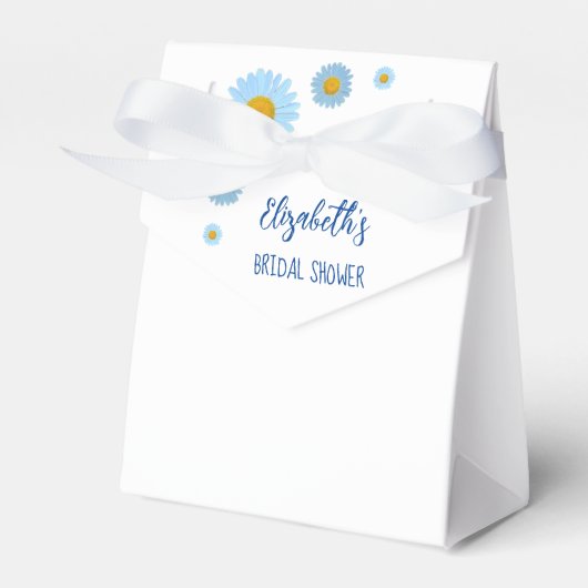 Blue Daisies Floral Brautparty Geschenkschachtel (Vorderseite)