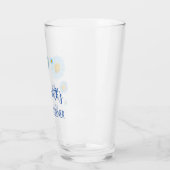 Blue Daisies Floral Brautparty Glas (Links)