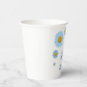Blue Daisies Floral Brautparty Pappbecher (Rechts)