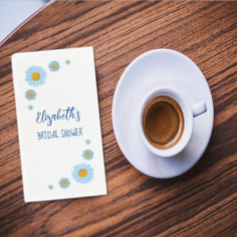 Blue Daisies Floral Brautparty Serviette