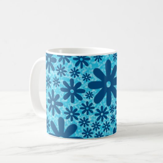 Blue Daisies Kaffeetasse (Vorderseite Links)