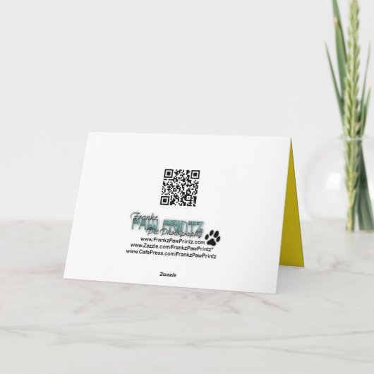 Blue Daisies Karte (Rückseite)