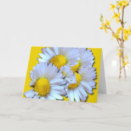 Blue Daisies Karte (Gelbe Blume)