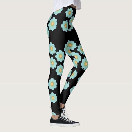 Blue Daisies Leggings (Rechts)