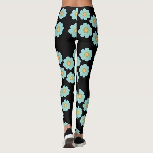 Blue Daisies Leggings (Rückseite)