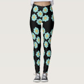 Blue Daisies Leggings (Vorderseite)