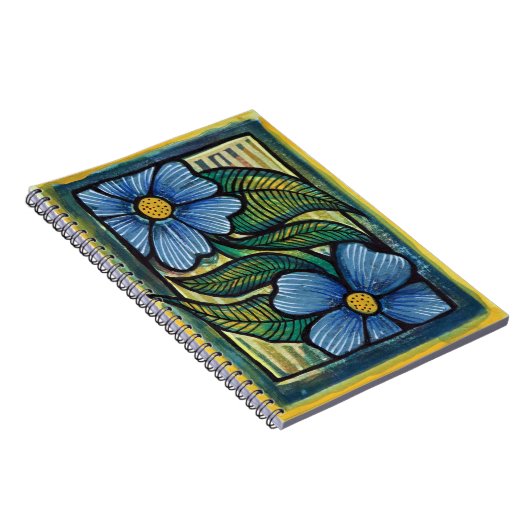 Blue Daisies Notizblock (Rechte Seite)