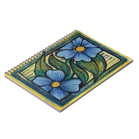 Blue Daisies Notizblock (Linke Seite)