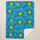Blue Daisies Sherpa Blanket Sherpadecke (Vorderseite)