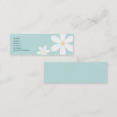 Blue Daisies - Skinny Mini Visitenkarte (Vorne/Hinten)
