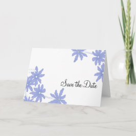 Blue Daisies Wedding Save the Date Ankündigung