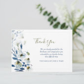 Blue Daisis Beileid Vielen Dank, dass Sie die Kart Dankeskarte (Stehend Vorderseite)