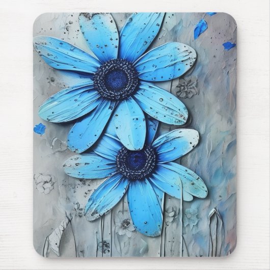 Blue Daisis Not Grungy Daisy Blume Mousepad (Vorne)