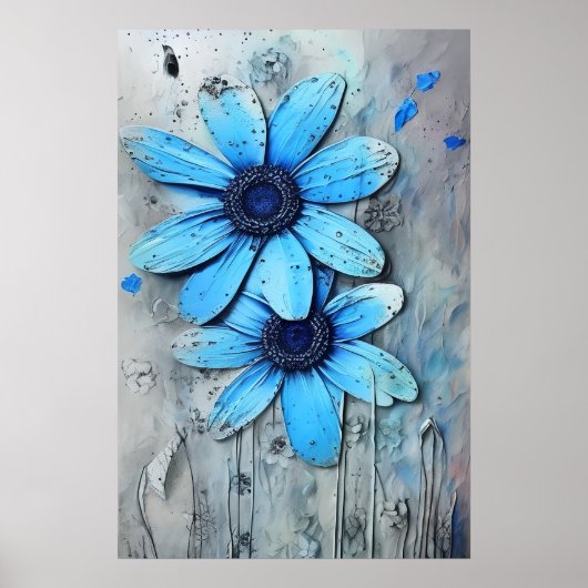 Blue Daisis Not Grungy Daisy Blume Poster (Vorne)