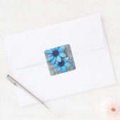 Blue Daisis Not Grungy Daisy Blume Quadratischer Aufkleber (Umschlag)