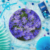 Blue Daisy ähnliche Blume Naturfotografie Pappteller (Party)