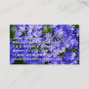 Blue Daisy ähnliche Blume Naturfotografie Visitenkarte