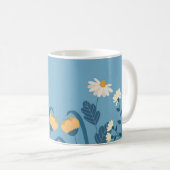 Blue Daisy April Birth Blume Tasse Floral (VorderseiteRechts)