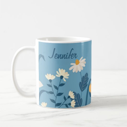 Blue Daisy April Birth Blume Tasse Floral (Links)