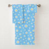 Blue Daisy Badetuch Set (Insitu)