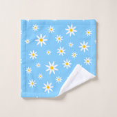 Blue Daisy Badetuch Set (Waschlappen)