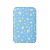 Blue Daisy Bath Mat Badematte (Vorderseite Vertikal)