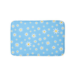 Blue Daisy Bath Mat Badematte