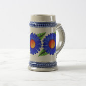 Blue Daisy Bierglas (VorderseiteRechts)