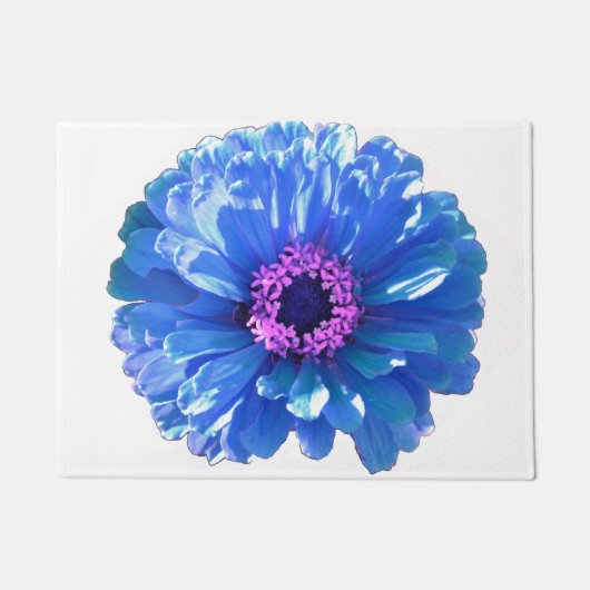 Blue Daisy, blaue Blume, blaue Blumen Fußmatte (Vorderseite)
