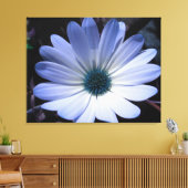 Blue Daisy Blume Canvas Print Leinwanddruck (Insitu (Wohnzimmer))
