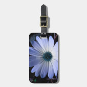 Blue Daisy Blume Custom Luggage Tag Gepäckanhänger (Vorderseite vertikal)