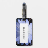 Blue Daisy Blume Custom Luggage Tag Gepäckanhänger (Rückseite vertikal)