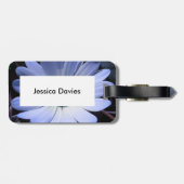 Blue Daisy Blume Custom Luggage Tag Gepäckanhänger (Rückseite horizontal)