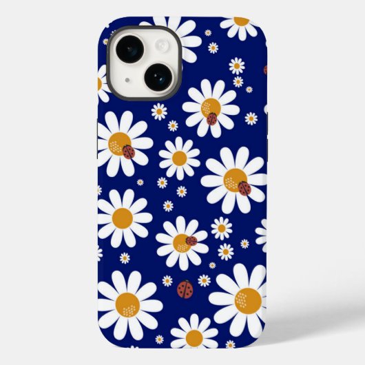 Blue Daisy Blume | iPhone 14 Case-Mate Hülle (Rückseite)