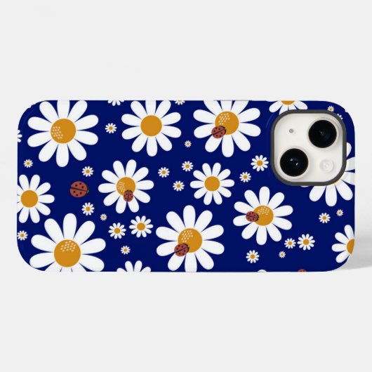 Blue Daisy Blume | iPhone 14 Case-Mate Hülle (Rückseite (Horizontal))
