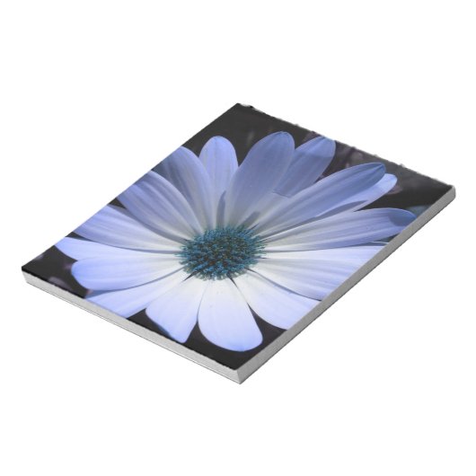 Blue Daisy Blume Notepad Notizblock (Rotiert)