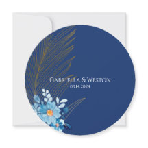 Blue Daisy Blume RSVP Card 3