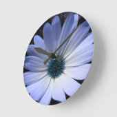 Blue Daisy Blume Wall Clock Runde Wanduhr (Winkel)