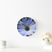 Blue Daisy Blume Wall Clock Runde Wanduhr (Zuhause)