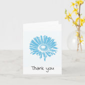 Blue Daisy Briefmarke Vielen Dank Karte (Gelbe Blume)