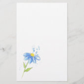 Blue Daisy Briefpapier (Vorderseite)